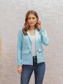 Blazer Feminino Alfaiataria Elegante Casual Social com Botão Bellizzi 