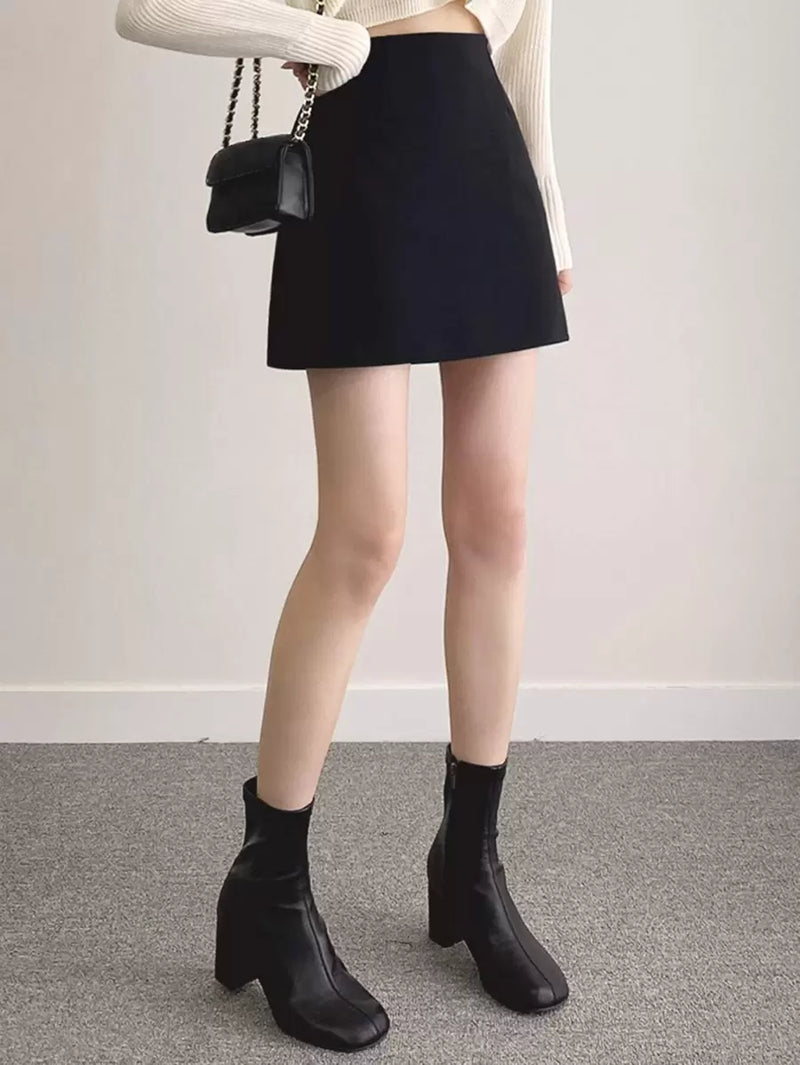 DAZY Saia Básica De Cor Sólida Para Lazer De Verão Bellizzi 