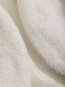 Jaqueta Feminina Teddy Branca de Poliéster Casual Outono Bellizzi 