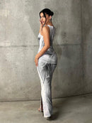 Vestido Longo Maxi de Verão com Estampa Tie Dye Elegante Bellizzi 