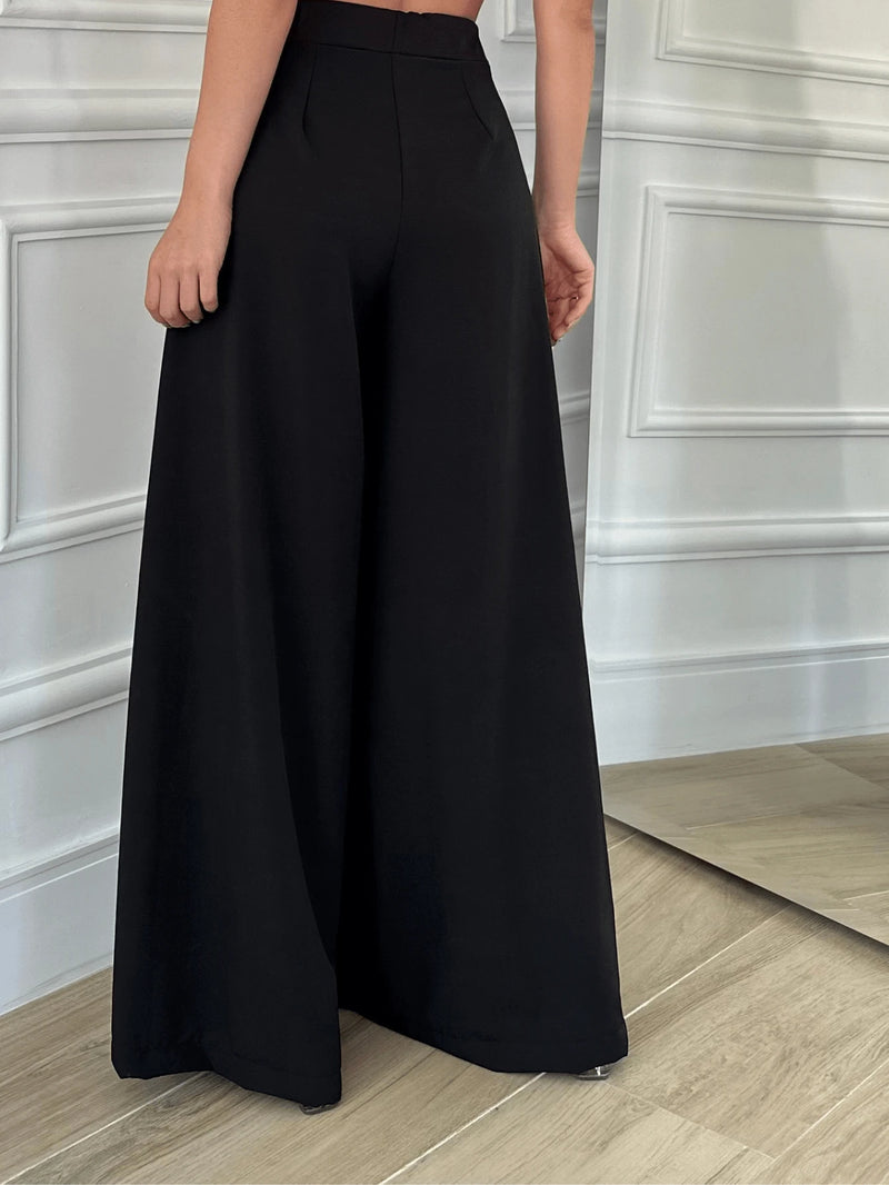 Calça Pantalona Feminina em Alfaiataria Elegante Bellizzi 
