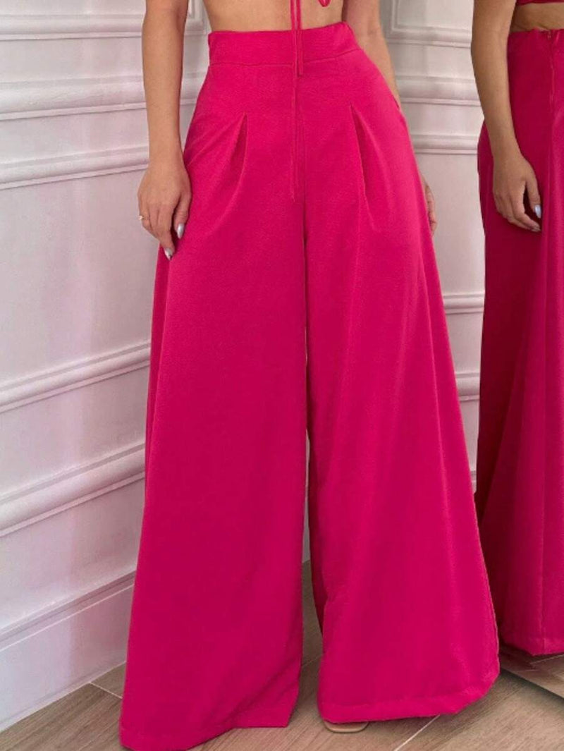 Calça Pantalona Feminina em Alfaiataria Elegante Bellizzi 