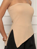 Blusa Feminina Tomara que Caia em Malha Canelada Moderna Bellizzi 