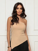 Blusa Feminina Tomara que Caia em Malha Canelada Moderna Bellizzi 