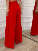 Calça Pantalona Feminina em Alfaiataria Elegante Bellizzi 