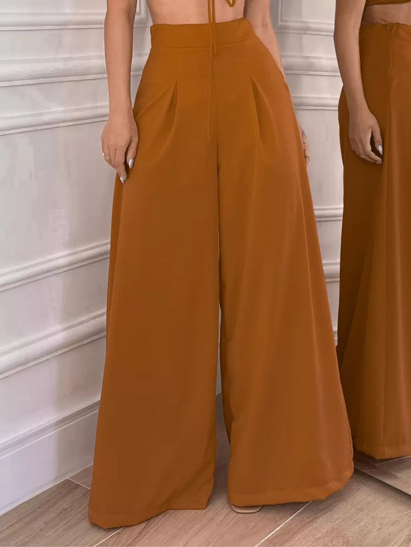 Calça Pantalona Feminina em Alfaiataria Elegante Bellizzi 