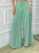 Calça Pantalona Feminina em Alfaiataria Elegante Bellizzi 