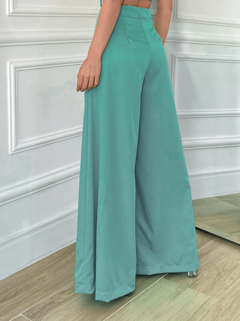 Calça Pantalona Feminina em Alfaiataria Elegante Bellizzi 