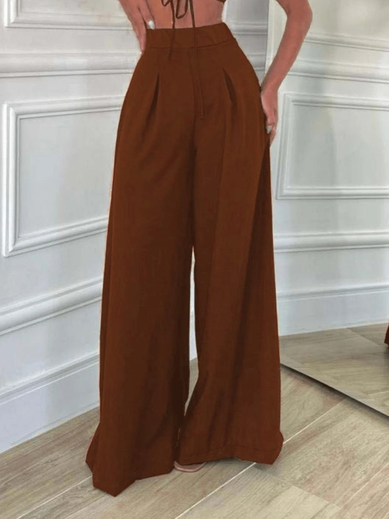 Calça Pantalona Feminina em Alfaiataria Elegante Bellizzi 