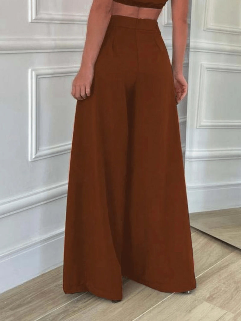 Calça Pantalona Feminina em Alfaiataria Elegante Bellizzi 