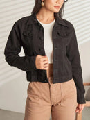 Jaqueta Jeans Feminina com Lycra Corte Ajustado Linha Premium Bellizzi 