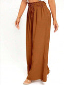 Calça Pantalona Feminina em Duna Cintura Alta Bellizzi 