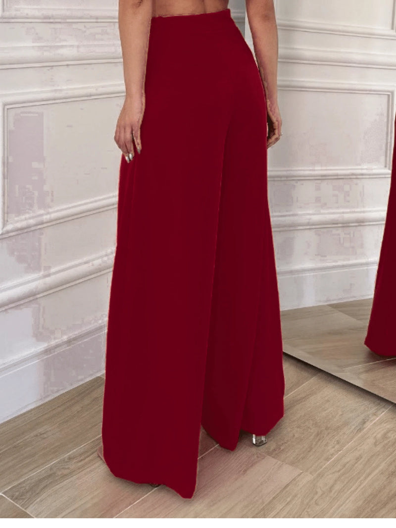 Calça Pantalona Feminina em Alfaiataria Elegante Bellizzi 