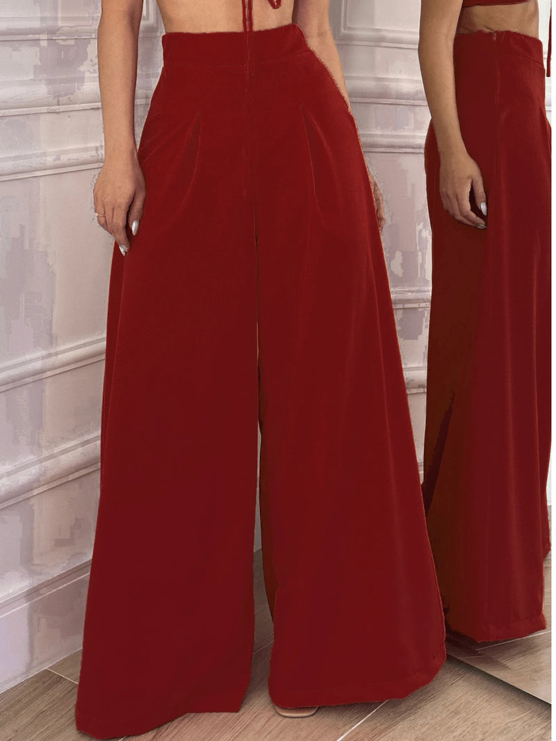 Calça Pantalona Feminina em Alfaiataria Elegante Bellizzi 