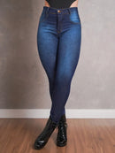 Calça Jeans Feminina com Elastano Skinny Cintura Alta Bellizzi 