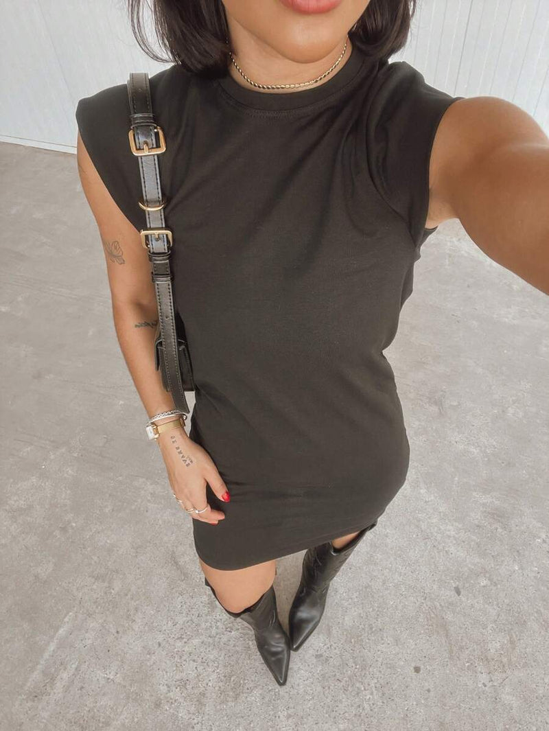 Vestido Muscle Tee Feminino Algodão Curto Casual Confort