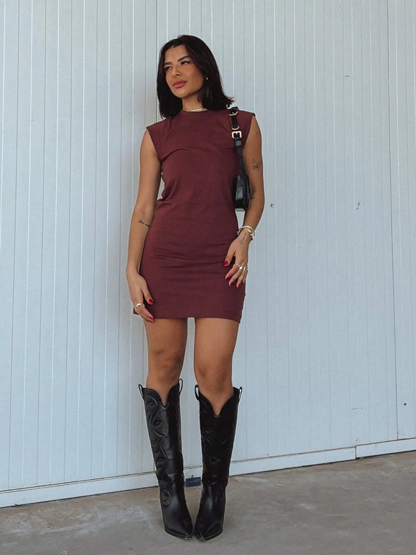 Vestido Muscle Tee Feminino Algodão Curto Casual Confort