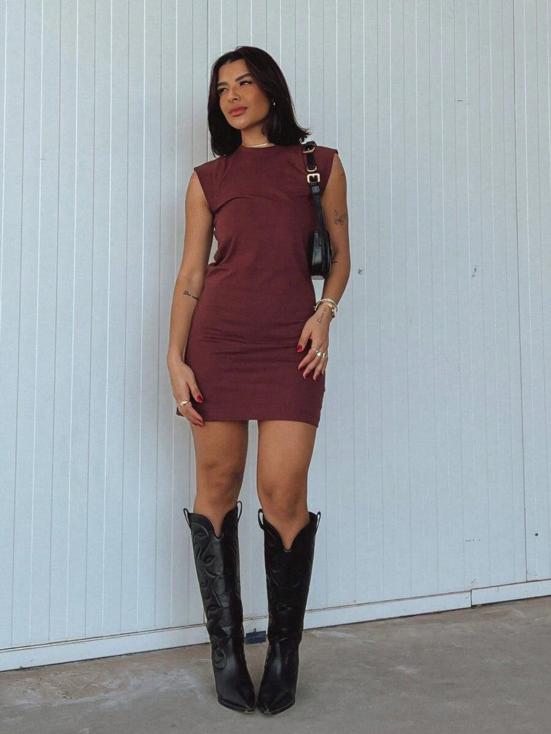 Vestido Muscle Tee Feminino Algodão Curto Casual Confort