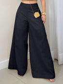 Calça Pantalona Feminina em Cambraia com Zíper e Forro Bellizzi 