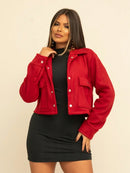 Casaco Feminino Curto Soft Elegante Estilo Casual Bellizzi 