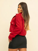 Casaco Feminino Curto Soft Elegante Estilo Casual Bellizzi 