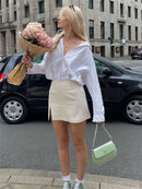 saia fenda dentro com short fk moda Bellizzi 