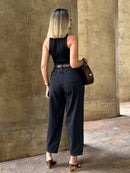 Calça Jeans Mom Feminina 100% Algodão Casual Saina Office Bellizzi 