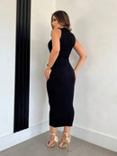 Vestido Midi Feminino Fio Modal Slim Fit Elegante Bellizzi 