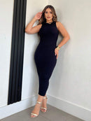 Vestido Midi Feminino Fio Modal Slim Fit Elegante Bellizzi 