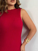 Vestido Midi Feminino Fio Modal Slim Fit Elegante Bellizzi 