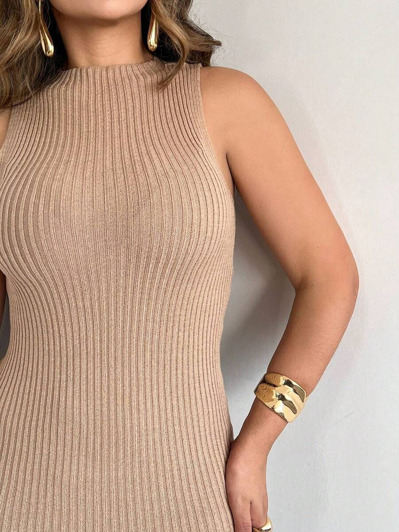 Vestido Midi Feminino Fio Modal Slim Fit Elegante Bellizzi 