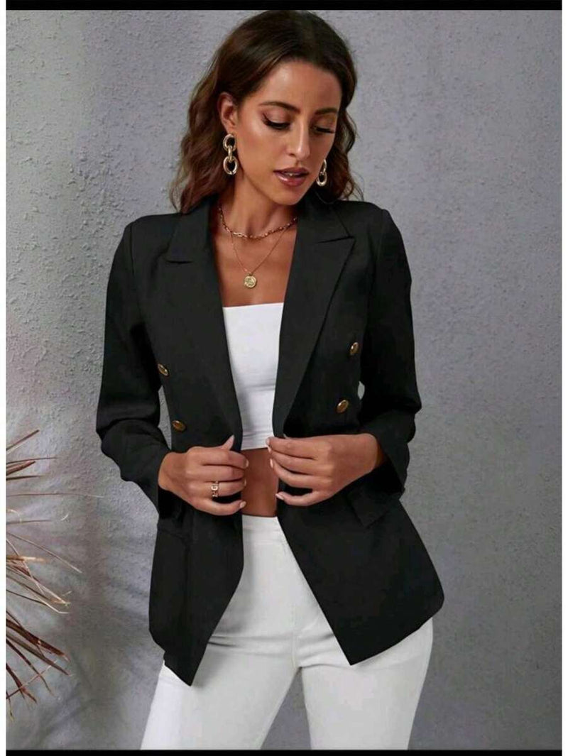 Blazer Feminino Alfaiataria Elegante Casual Social com Botão