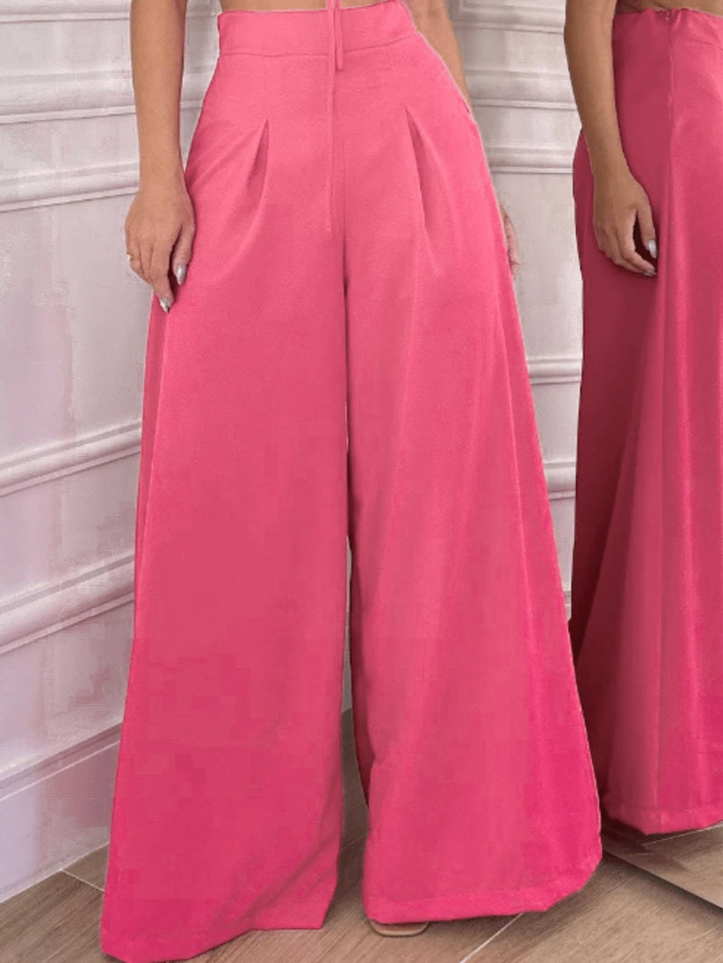 Calça Pantalona Feminina em Alfaiataria Elegante Bellizzi 