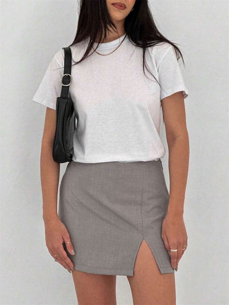 saia fenda dentro com short fk moda Bellizzi 