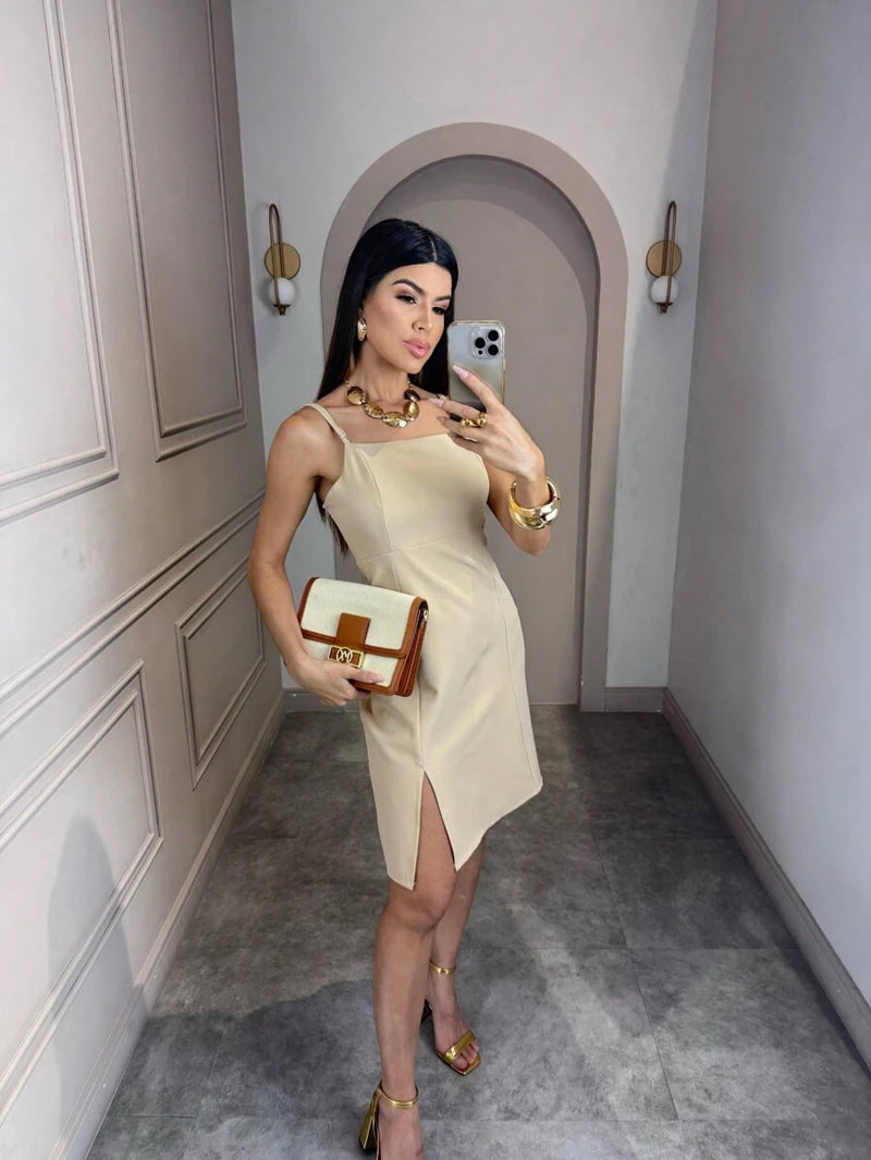 Vestido Curto De Alcinha Alfaiataria L'aube Brille Mode II Bellizzi 