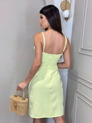 Vestido Curto De Alcinha Alfaiataria L'aube Brille Mode II Bellizzi 