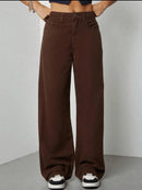 Calça Wide Leg Pantalona Feminina Jeans Cintura Alta Bellizzi 