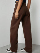 Calça Wide Leg Pantalona Feminina Jeans Cintura Alta Bellizzi 