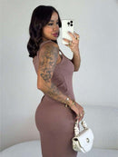 Vestido Regata Midi Feminino Algodão Ribana Casual Bellizzi 