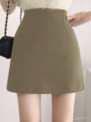 DAZY Saia Básica De Cor Sólida Para Lazer De Verão Bellizzi 