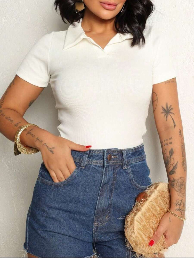 Camisa polo Feminina Manga curta Algodao Bellizzi 