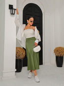 Saia em Cetim Midi com Elástico Bellizzi 
