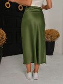 Saia em Cetim Midi com Elástico Bellizzi 