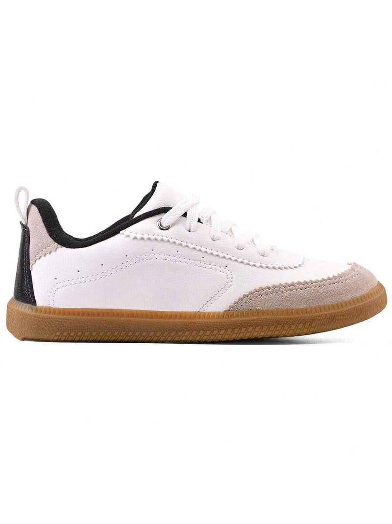 Tênis Feminino Branco Aveia Sintético Casual Cano Baixo KAUZE