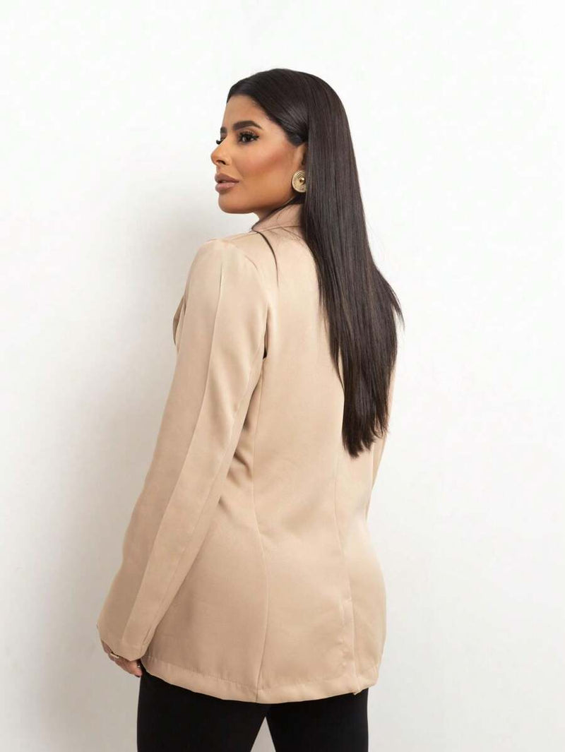 Blazer Feminino Alongado de Alfaiataria com Botão Social Bellizzi 