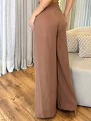 Calça Pantalona Feminina em Alfaiataria Elegante Bellizzi 