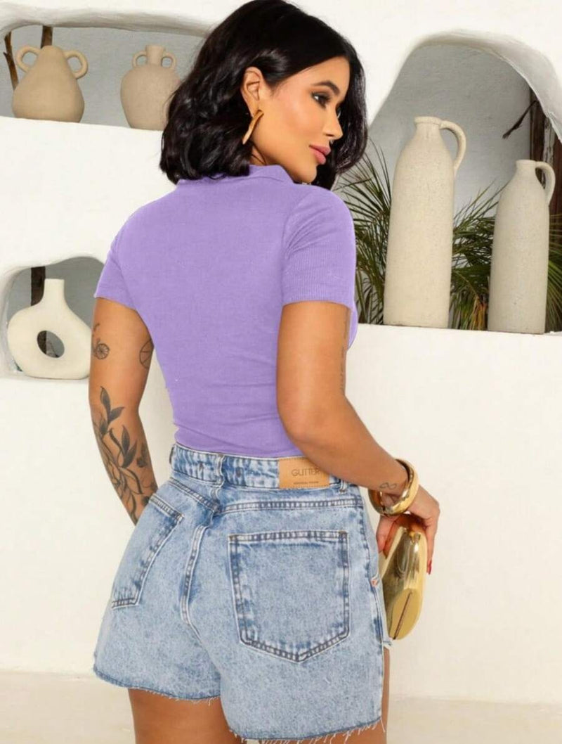 Camisa polo Feminina Manga curta Algodao Bellizzi 