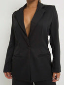 Blazer Feminino Alongado de Alfaiataria com Botão Social Bellizzi 