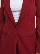 Blazer Feminino Alongado de Alfaiataria com Botão Social Bellizzi 