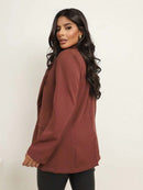 Blazer Feminino Alongado de Alfaiataria com Botão Social Bellizzi 